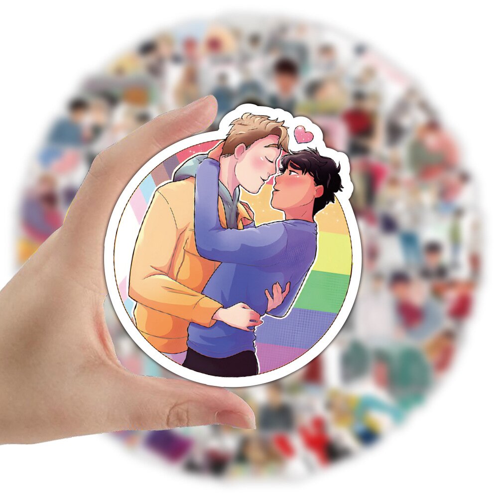 1050 pcs gay heartstopper cartoon characters graffiti sticker decoration wall notebook fridge luggage ​thin waterproof stickers 6654