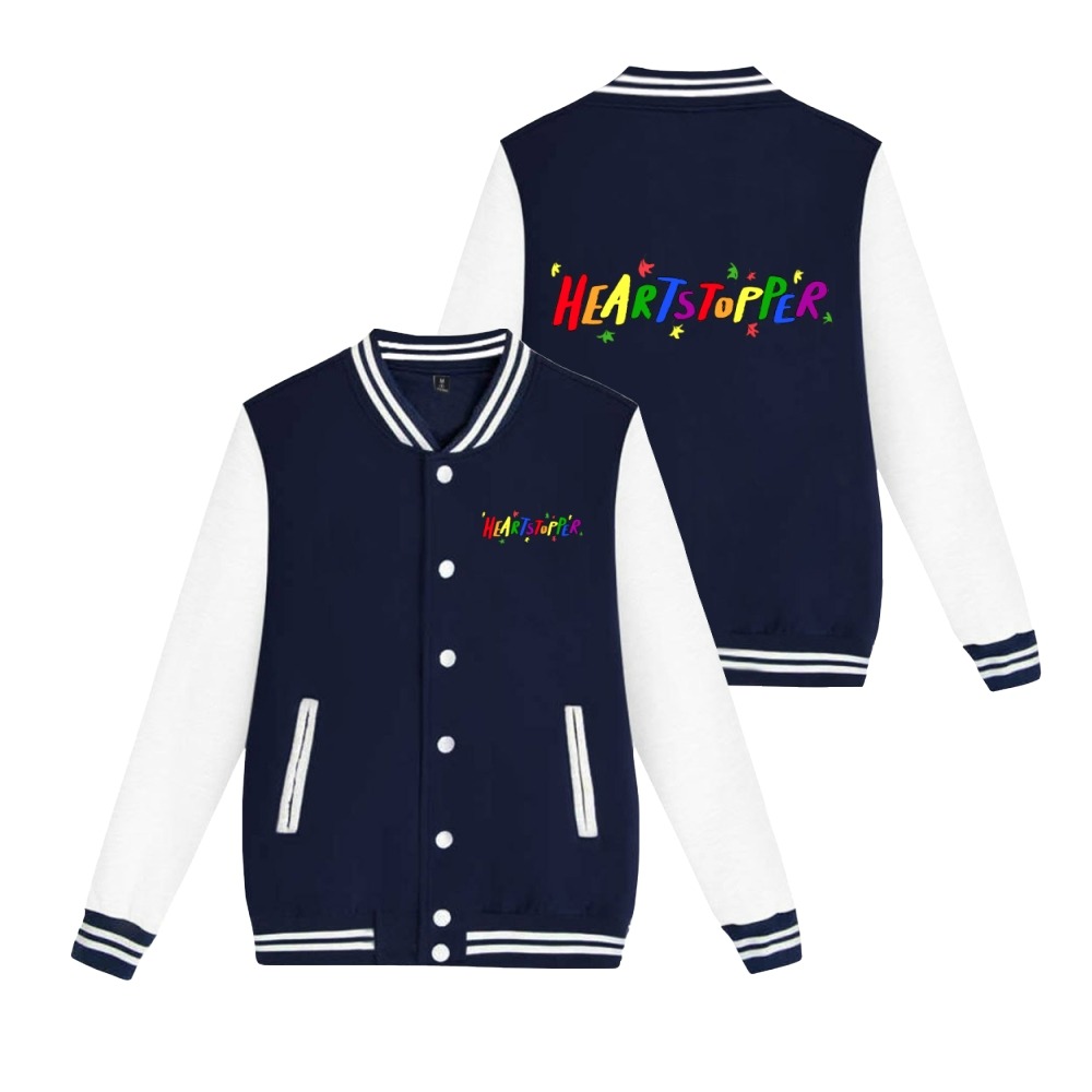 2022 Heartstopper Rainbow Tracksuit Baseball Uniform Jackets Women Men Sweatshirt Harajuku Streetwear 2022 Japan Manga Unisex Cl