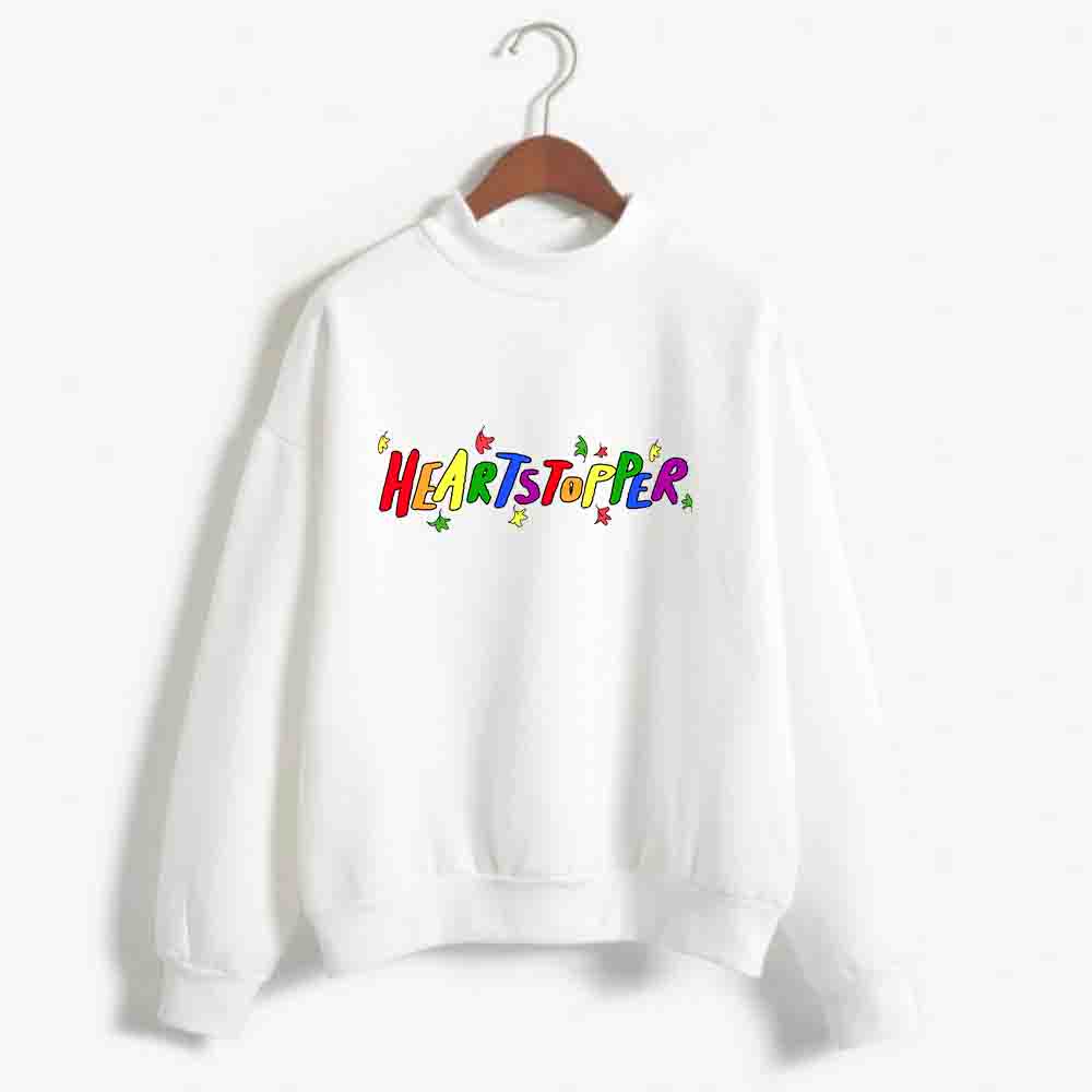 2022 Heartstopper Rainbow Turtleneck Sweatshirt Long Sleeve Men Women Outwear Harajuku Streetwear 2022 Japan Manga Fashion Cloth