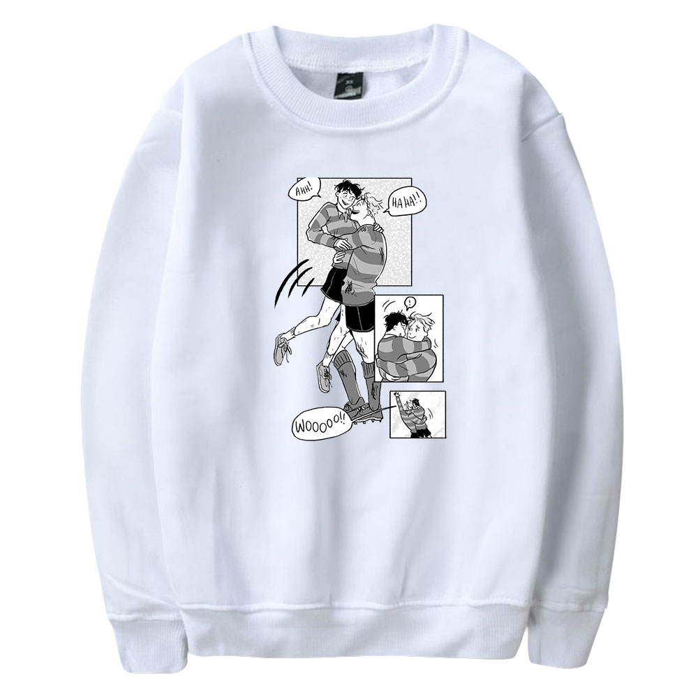 2022 Kpop Heartstopper Sweatshirt Long Sleeved Top Nick And Charlie Pullover Breathable Sweatshirts Cartoon Pattern Printed Cas