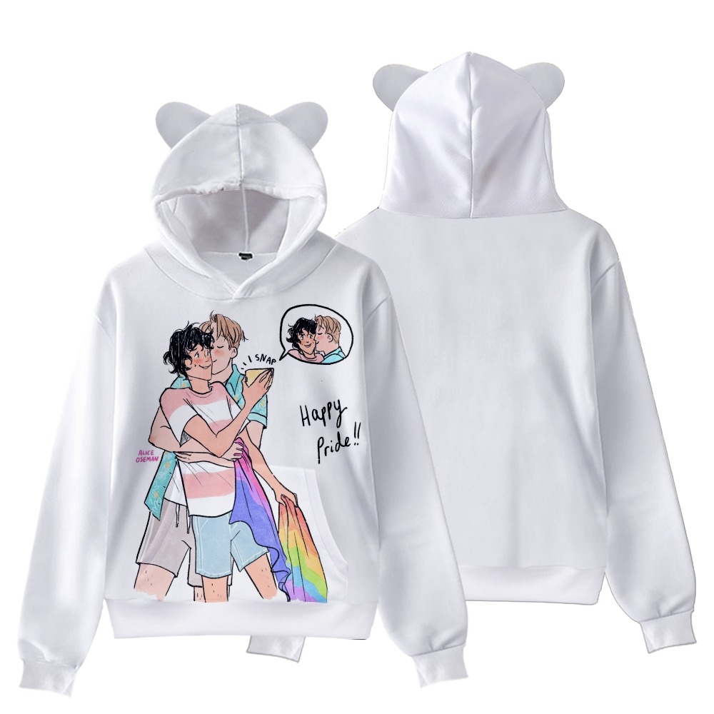 3D Heartstopper Hoodies Children Sweatshirt cat ears uk bl stylish manga Streetwear Kawaii Boy girls Anime Clothes