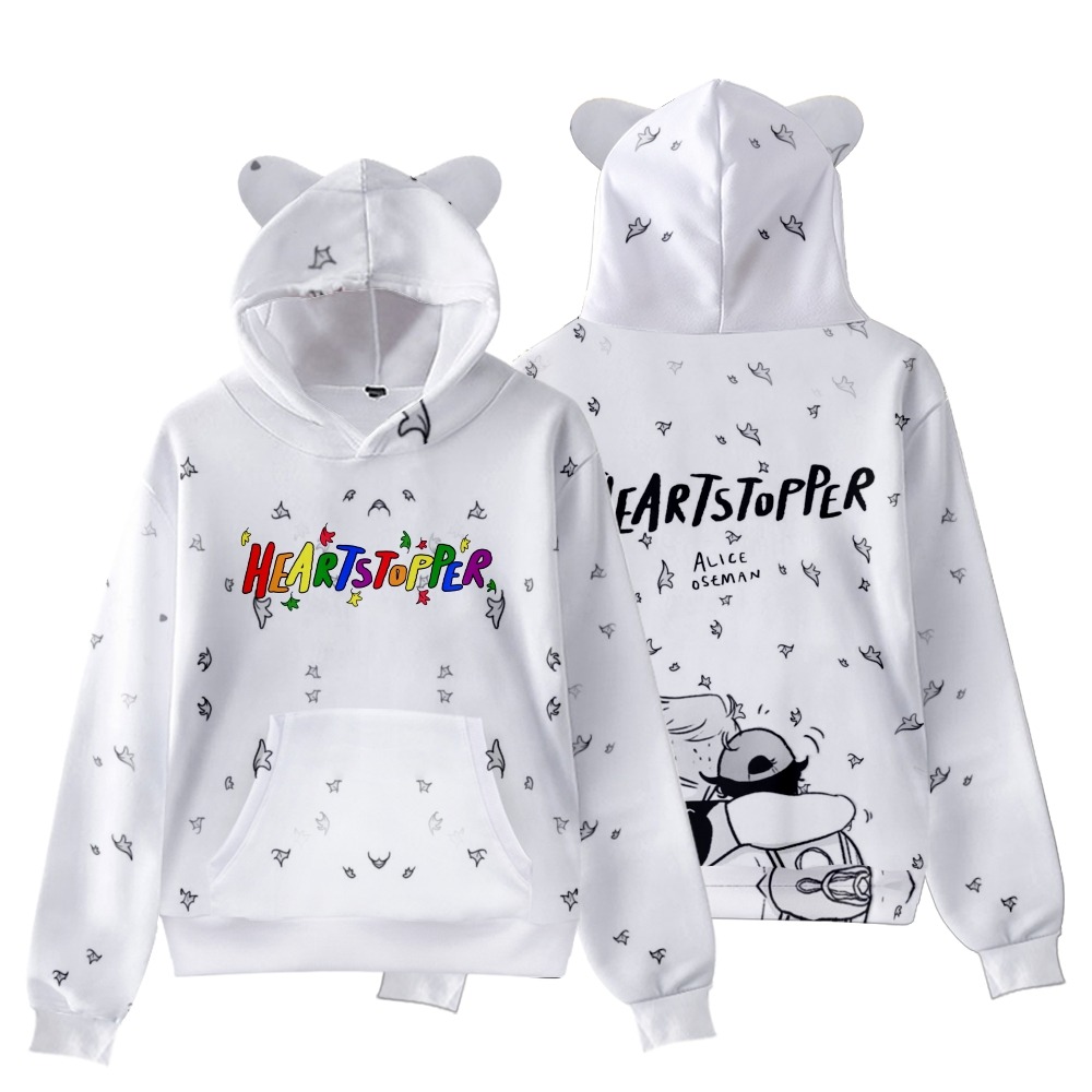 3D Heartstopper Hoodies Sweatshirt Cat Ear cute Sexy Women 2022 New Fashion New Pullovers