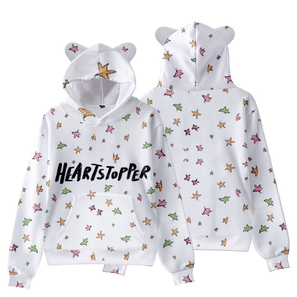 3D Heartstopper Hoodies Sweatshirt Cat Ear cute Sexy Women UK tv seris 2022 New Fashion New Pullovers 2XS 4XL size