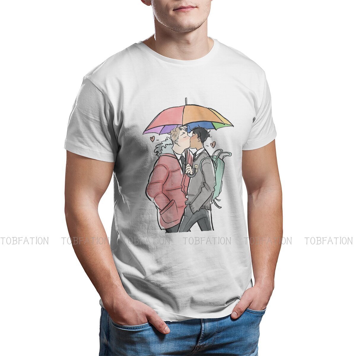 Alice Oseman Heartstopper Comic TShirt for Men Sweet Soft Summer Tee T Shirt High Quality New Design Loose