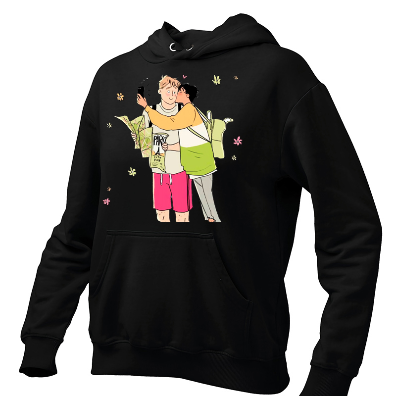 Anime Heartstopper Nick And Charlie Hoodies Popular Webcomic Art Merch Hooded Sweatshirt Casual Soft Basic Men's Clothing