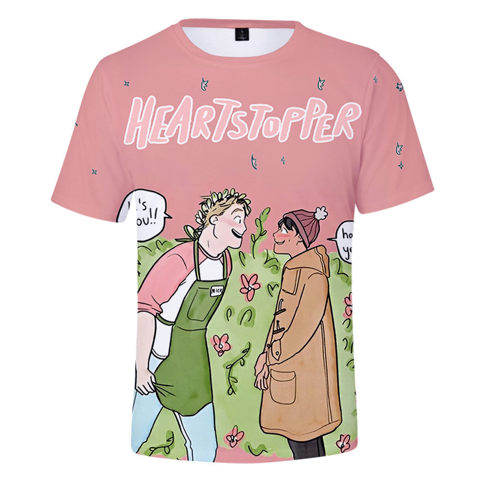 Anime Heartstopper tshirt 3D Print Cool LGBT Harajuku Streetwear Casual Short Sleeve Tops for Men And Women