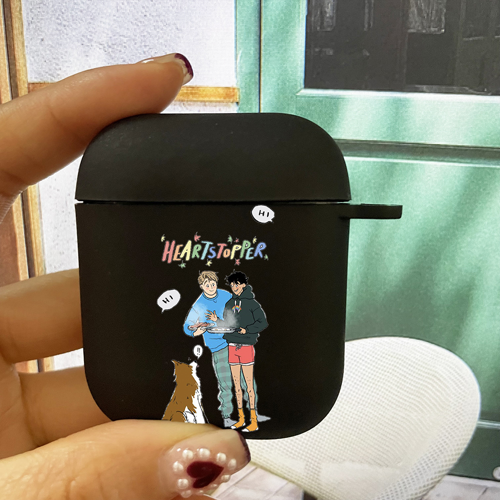 cartoon heartstopper charlie nick earphone case for  airpods 1 2 pro soft silcone protect cover for air pods 3 2022 accessories 3148
