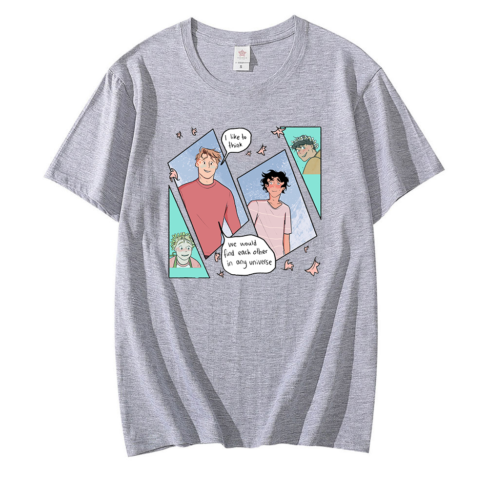 Cute Heartstopper Graphic T Shirt Nick And Charlie Men Clothing  Novelty Manga Women Tops Tee Casual Fashion Oversized T Shirts
