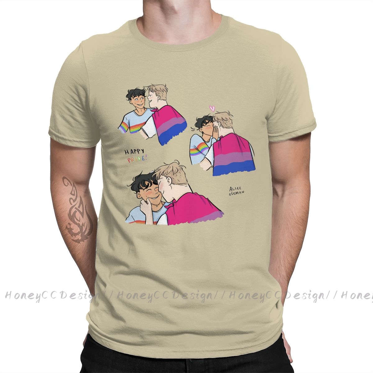 Fashion Heartstopper Men Clothing Nick And Charlie   Happy Pride T Shirt Summer O Neck Shirt Short Sleeve Plus Size