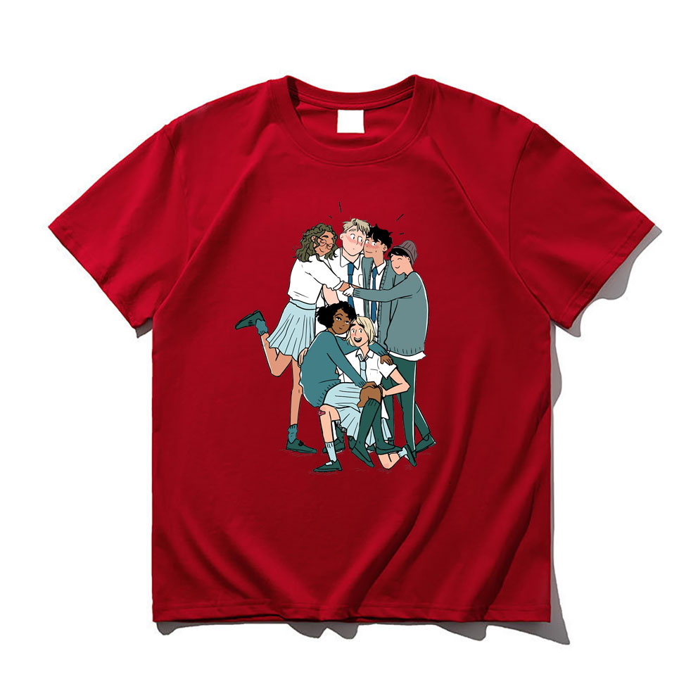 Funny Heartstopper Graphic Print T Shirt Nick and Charlie Romance 2022 New TV Series Fans Gift T shirts Men Women Oversized Tees