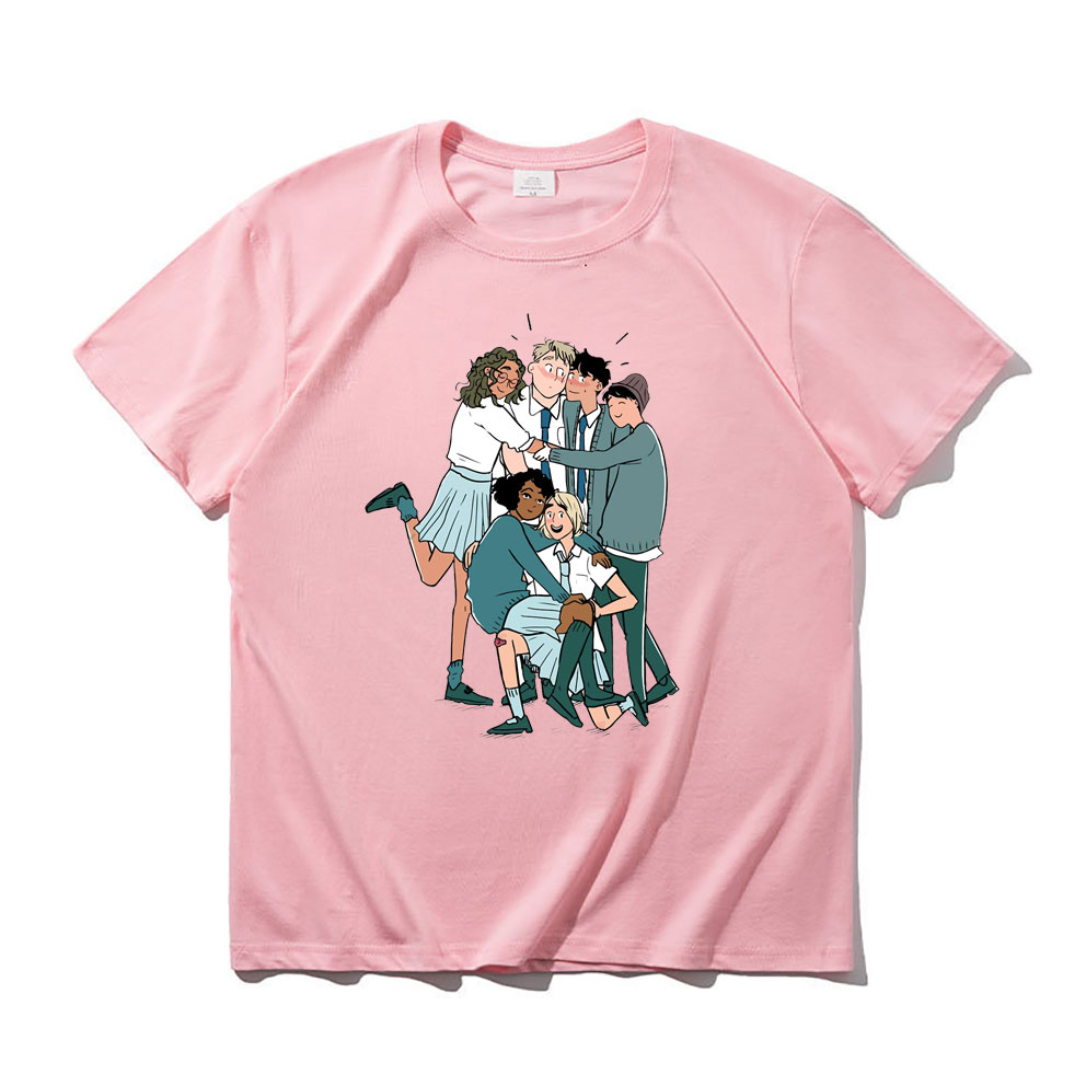 Funny Heartstopper Graphic Print T Shirt Nick and Charlie Romance 2022 New TV Series Fans Gift T shirts Men Women Oversized Tees