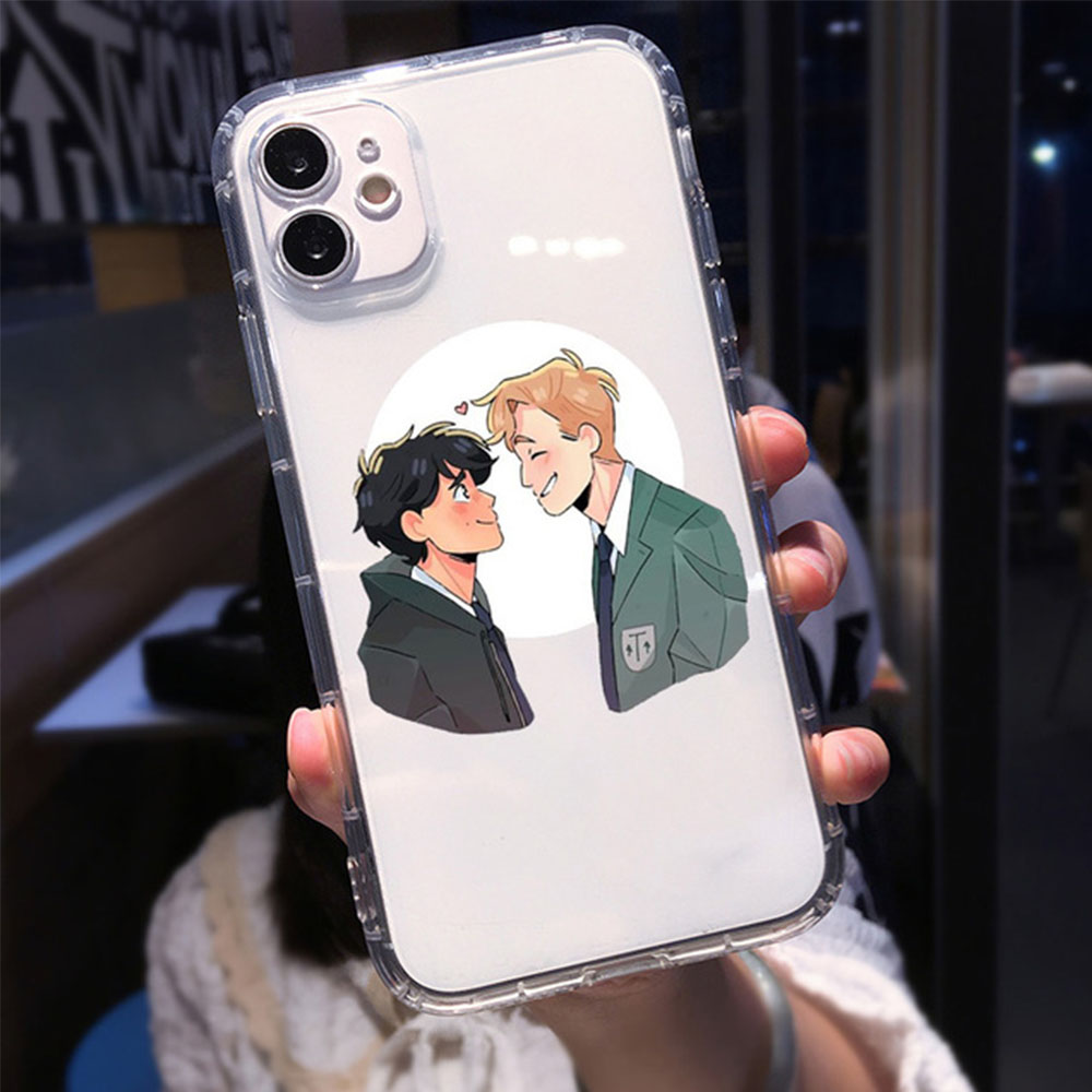 funny heartstopper phone case for 13 12 11 pro max mini 8 7 6plus charlie nick for x xs xr se22 clear soft silicone cover fundas 2415
