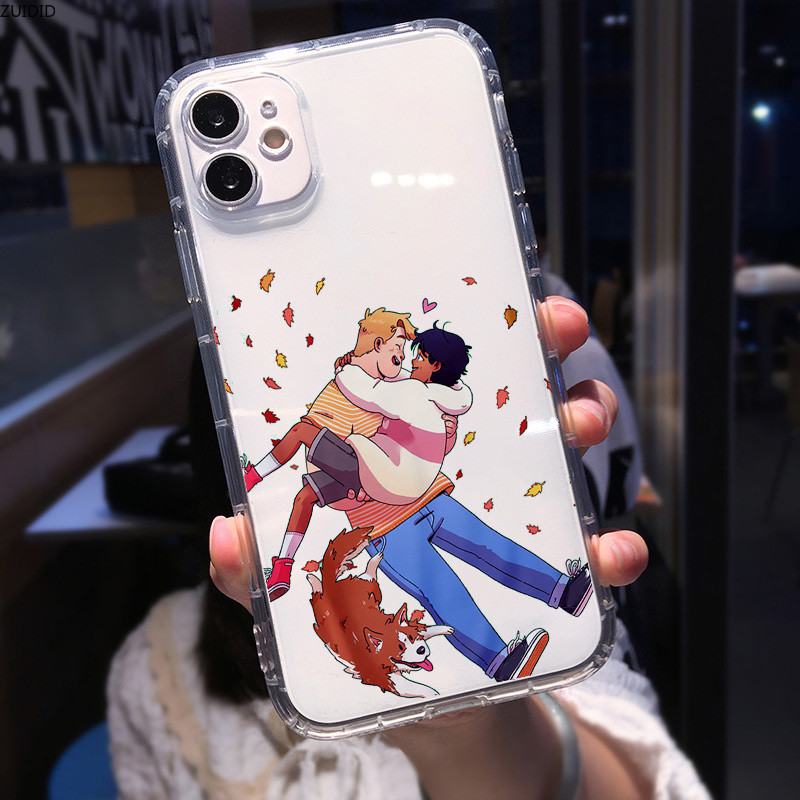 funny heartstopper phone case for 13 12 11 pro max mini 8 7 6plus charlie nick for x xs xr se22 clear soft silicone cover fundas 3455