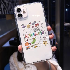 funny heartstopper phone case for 13 12 11 pro max mini 8 7 6plus charlie nick for x xs xr se22 clear soft silicone cover fundas 3660