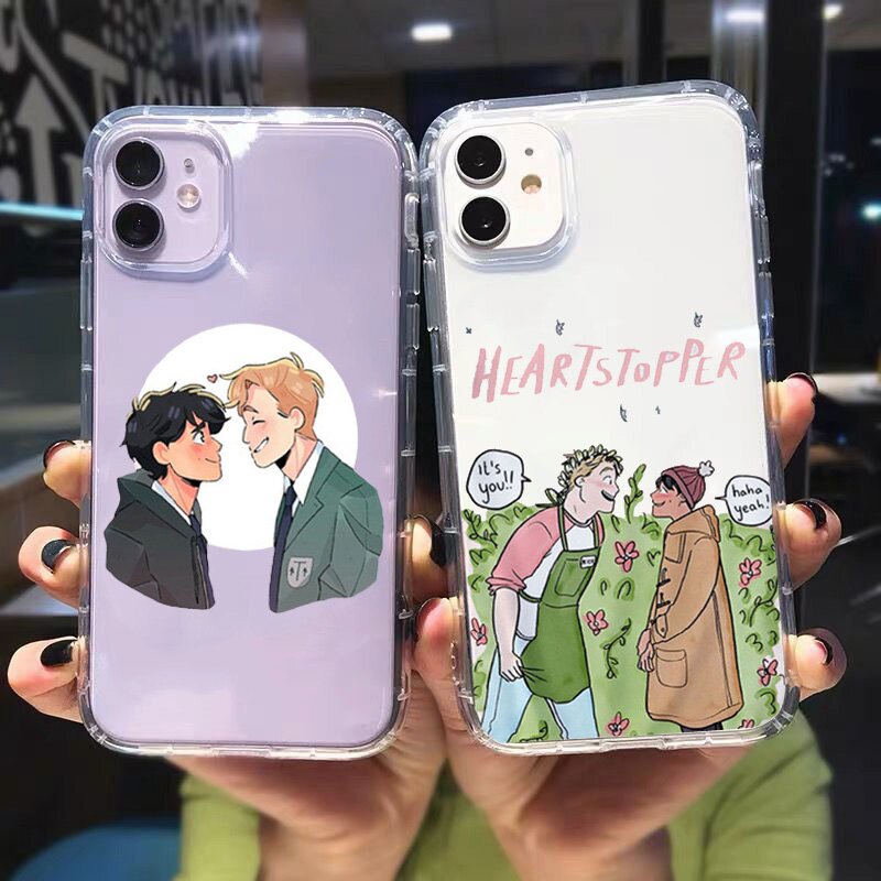 funny heartstopper phone case for 13 12 11 pro max mini 8 7 6plus charlie nick for x xs xr se22 clear soft silicone cover fundas 4094