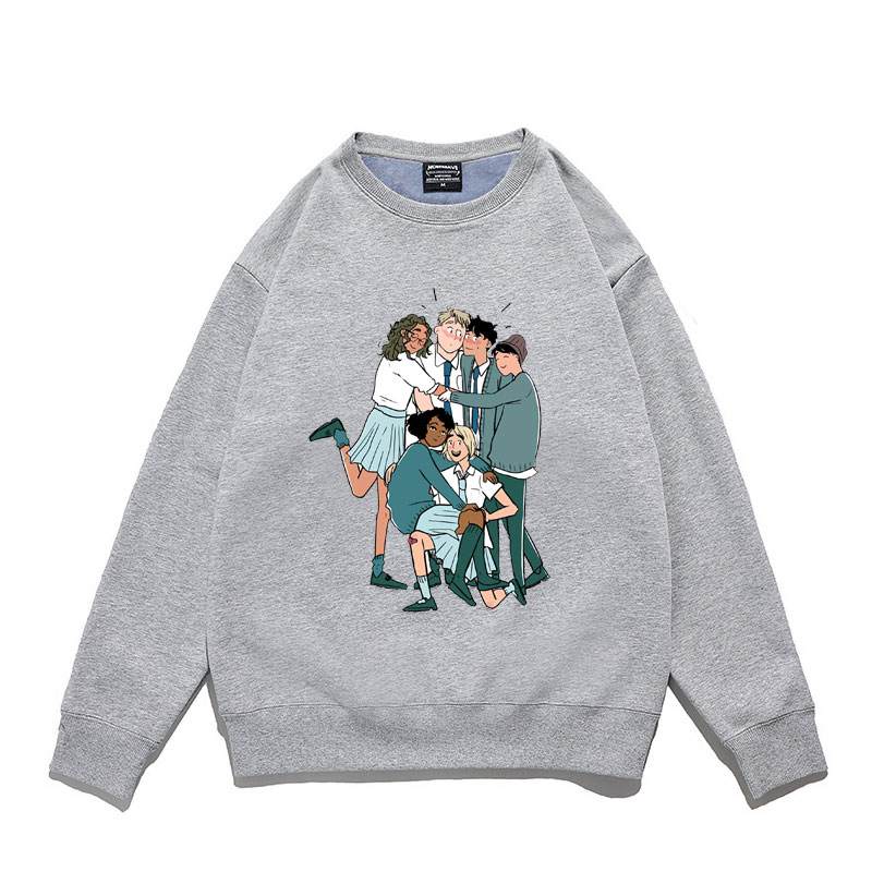 Funny New Cute Heartstopper Print Pullover Nick and Charlie Romance 2022 New TV Series Fans Gift Pullovers Men Women Streetwear