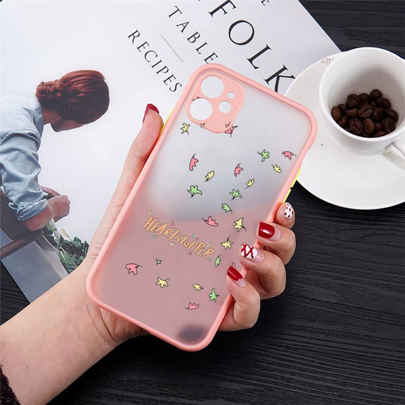 Gay Cartoon Heartstopper Phone Case For iPhone13 12 Mini 11 Pro XS Max X XR 7 8 Plus Translucent Matte Cover