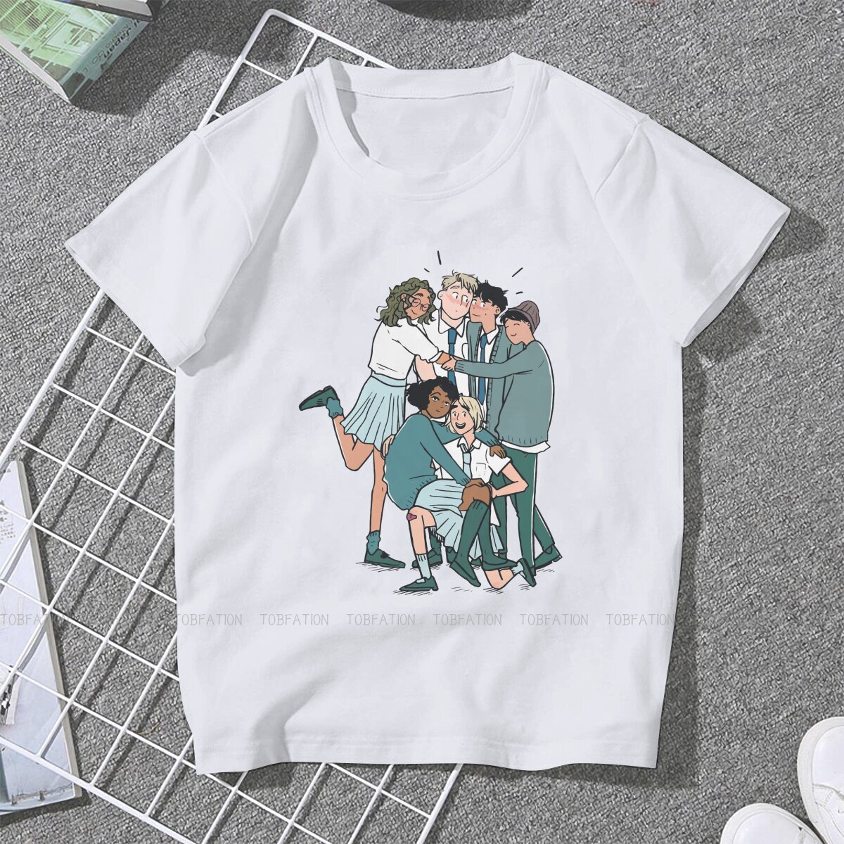 Happy Pride Women Tshirts Heartstopper Sweet TV Series Grunge Vintage Female Clothing Large Cotton Graphic Streetwear