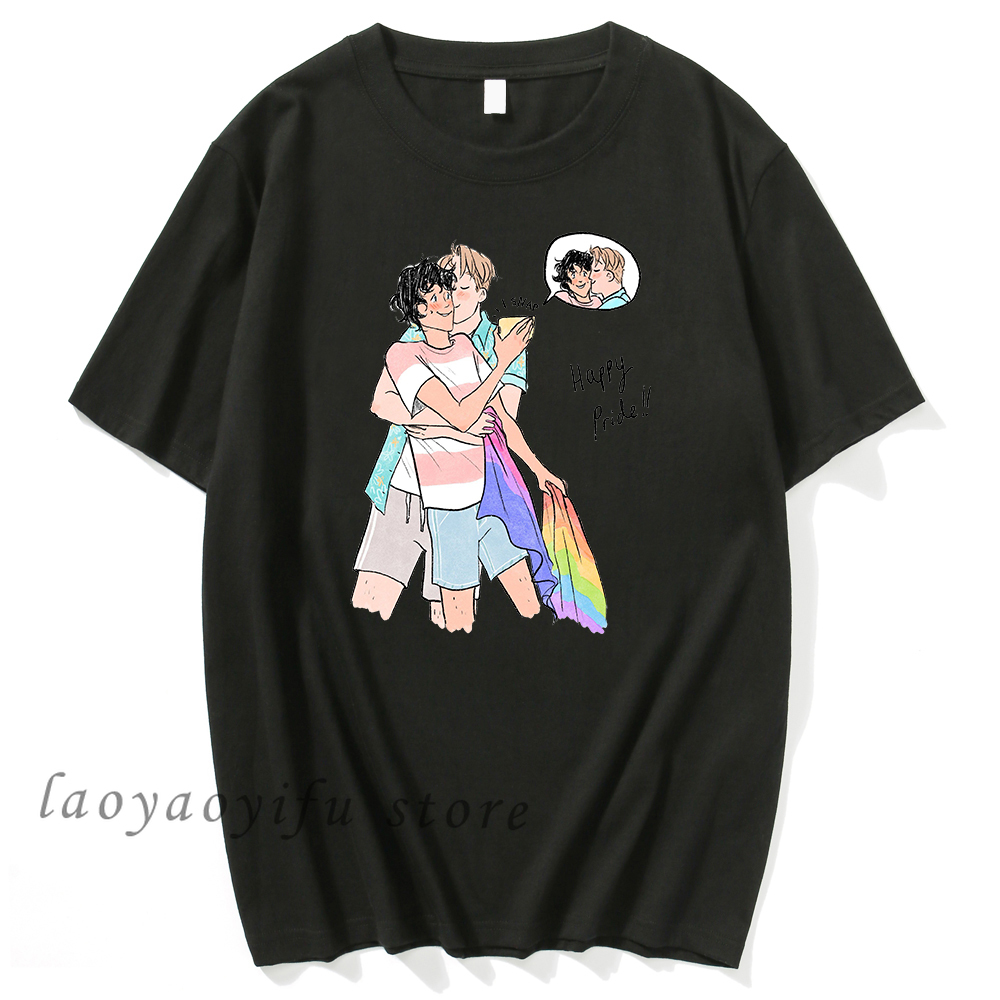 harajuku anime shirt nick and charlie heartstopper graphic tshirts gay and lesbian fans top unisex tee camisetas de mujer 8659