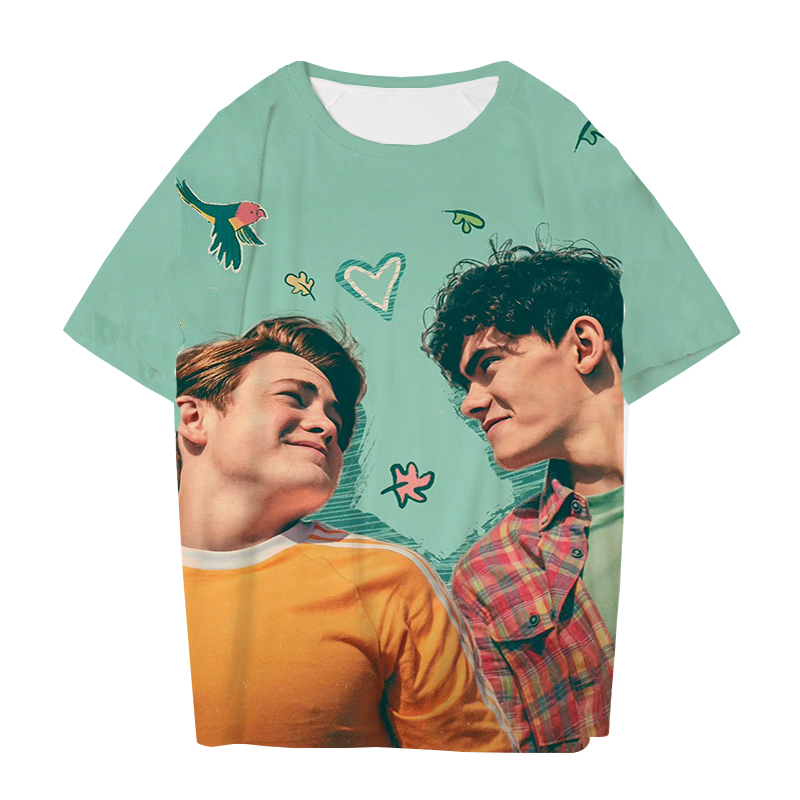 Heartstopper 2022 T Shirt for Men Nick and Charlie Romance TV Series Fans Tee Tops Casual Summer Short Sleeve T shirts Man