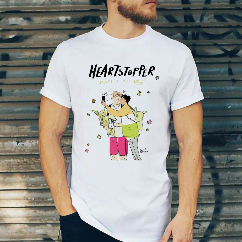 Heartstopper 2022 T Shirt Nick And Charlie Romance TV Series Fans Tee Tops Casual Summer 100% Cotton Soft T shirt