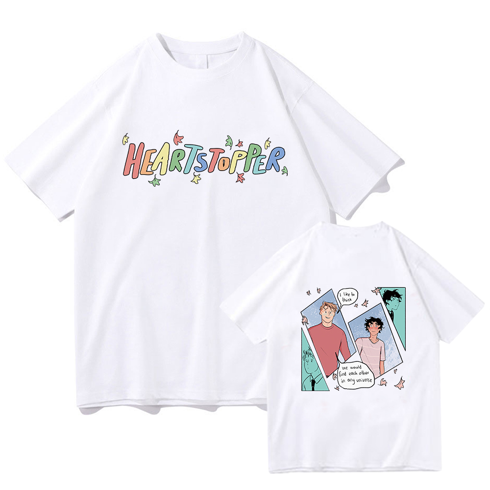 heartstopper 2022 t shirt nick and charlie romance tv series fans tee tops unisex 8803