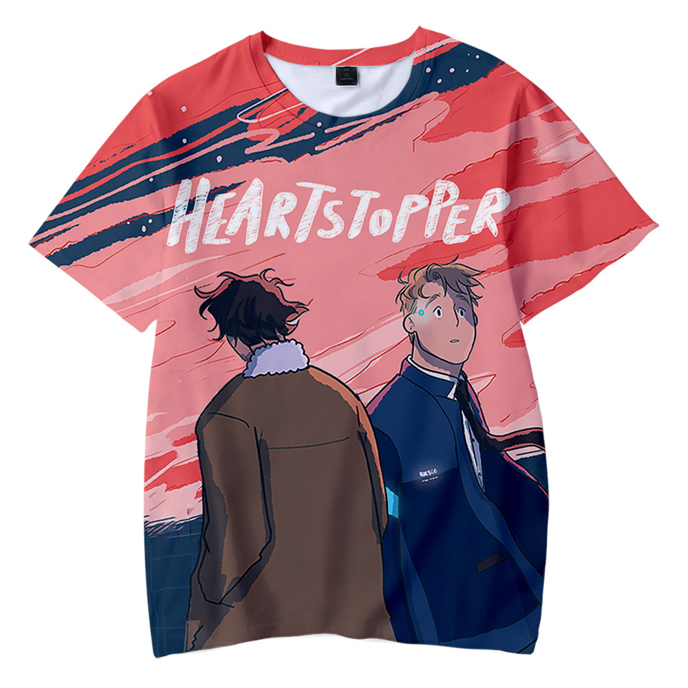 heartstopper 2022 t shirt upcoming romance tv series nick and charlie fans men clothing summer casual t shirt 8031