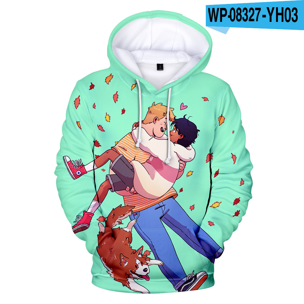 Heartstopper 3D Hoodie Romance Tv Series Men Clothing Sweatshirts Pullover Streetwear Tops