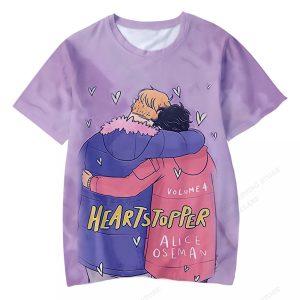 heartstopper 3d print t shirt men fashion t shirts kids hip hop tops tees anime heartstopper tshirt women boys girls top kawaii 8183