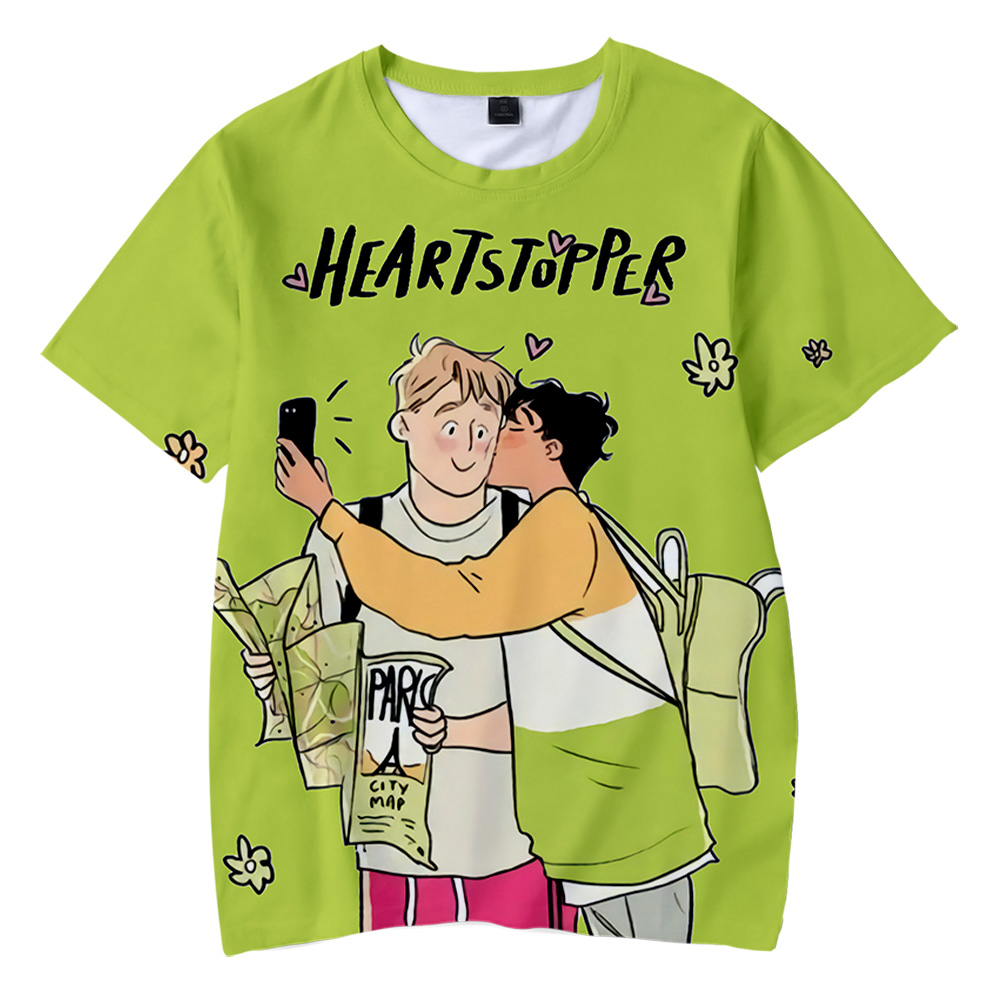 heartstopper 3d printed children t shirts fashion summer short sleeve tshirt hot sale kids casual streetwear clothes 5097