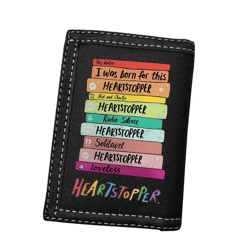 Heartstopper Cartoon Cute Short Wallet Multifunctional Students Card Holders Coin Purse Bag
