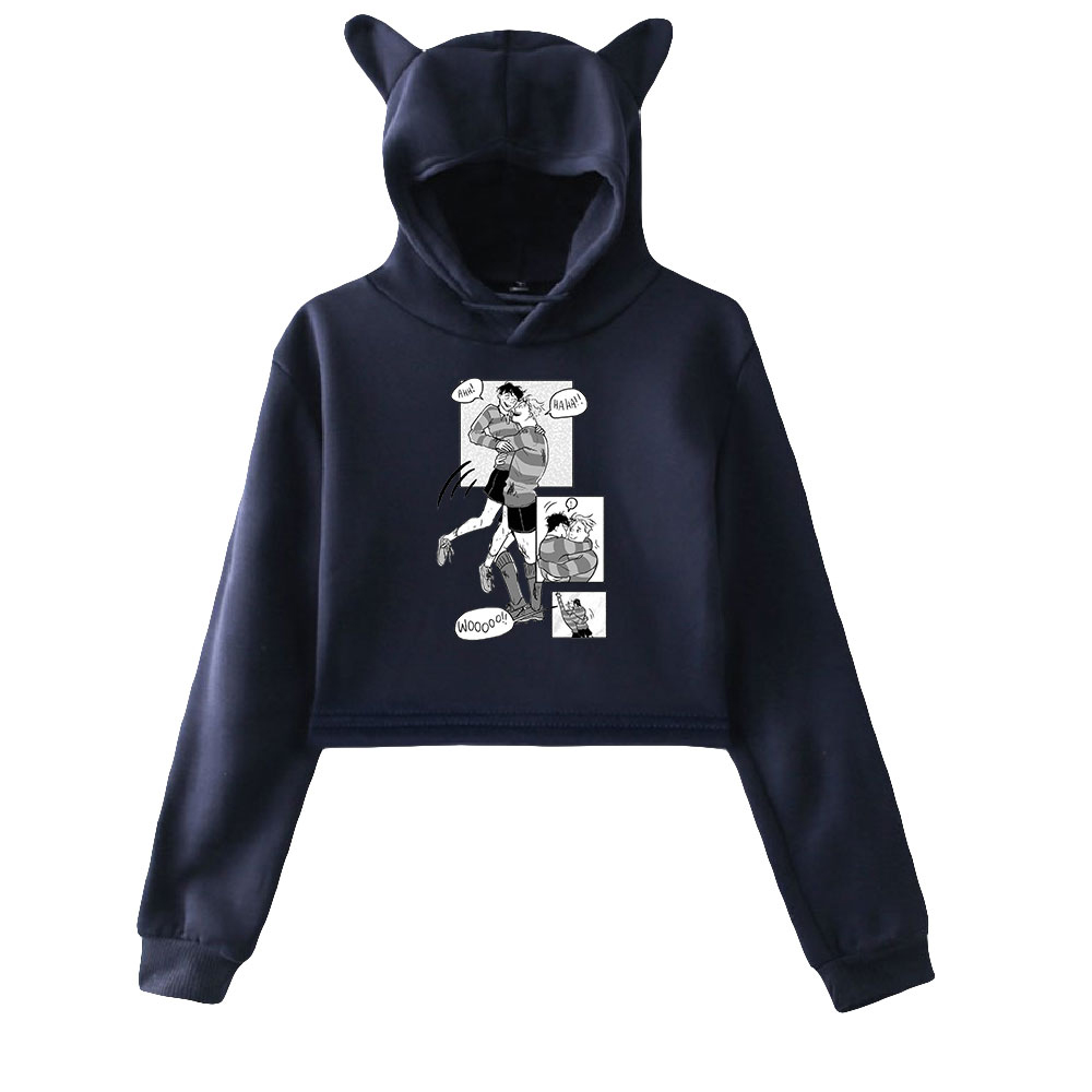 Heartstopper Cat Ears Hoodie 2D Comic Print Women Long sleeved Sweatshirt Hot selling Casual All match Hoodie Fashion Girl Tops