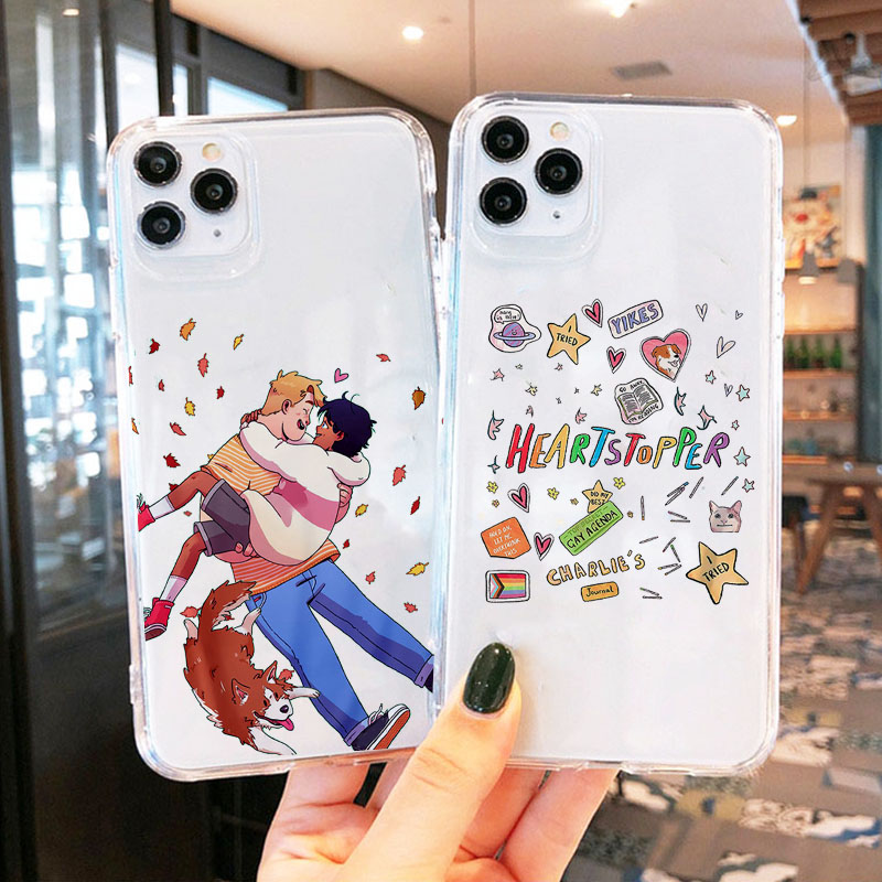 Heartstopper Charlie Nick Phone Case For iPhone 13 Pro MAX 12 11 XR XS 7 X SE 20 8 6 Plus Cute Transparent Soft TPU Cover Fundas