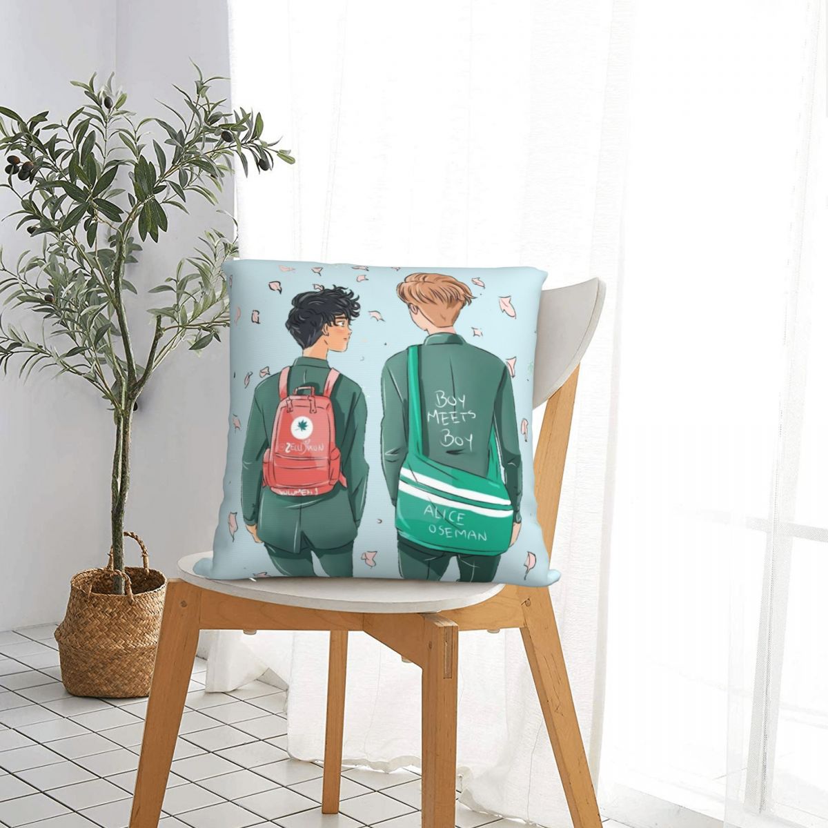 Heartstopper Duo Pillow Case Polyester Decorative Pillow Heartstopper Kit Connor Oseman Charlie Nick Boys Love Casual Pillowcase