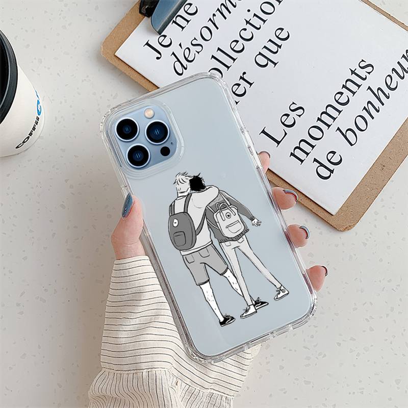 Heartstopper Gay Comic Phone Case For iPhone 11 12 Mini 13 Pro XS Max X 8 7 6s Plus 5 SE XR Transparent Shell