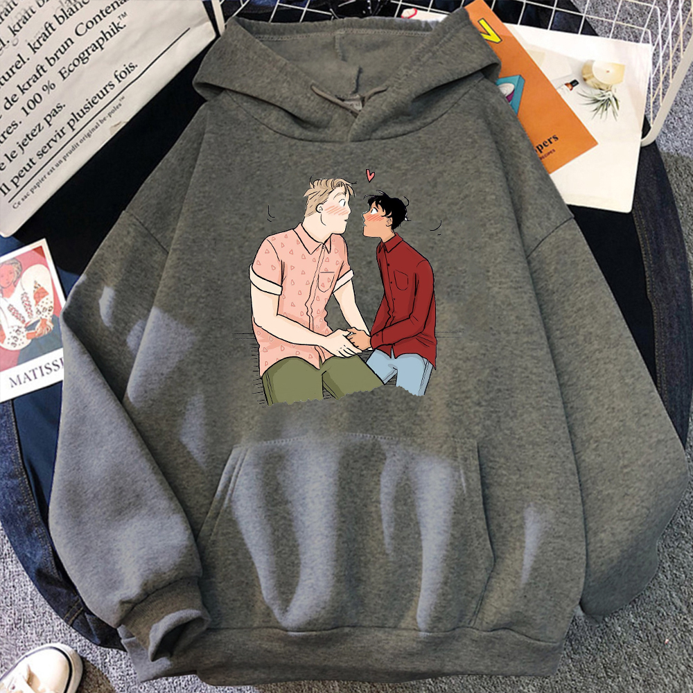 Heartstopper Graphic Hoodies Nick And Charlie Custom Men's Clothing Casual Fashion Pullover Novelty Anime Manga Men Sweatshirts