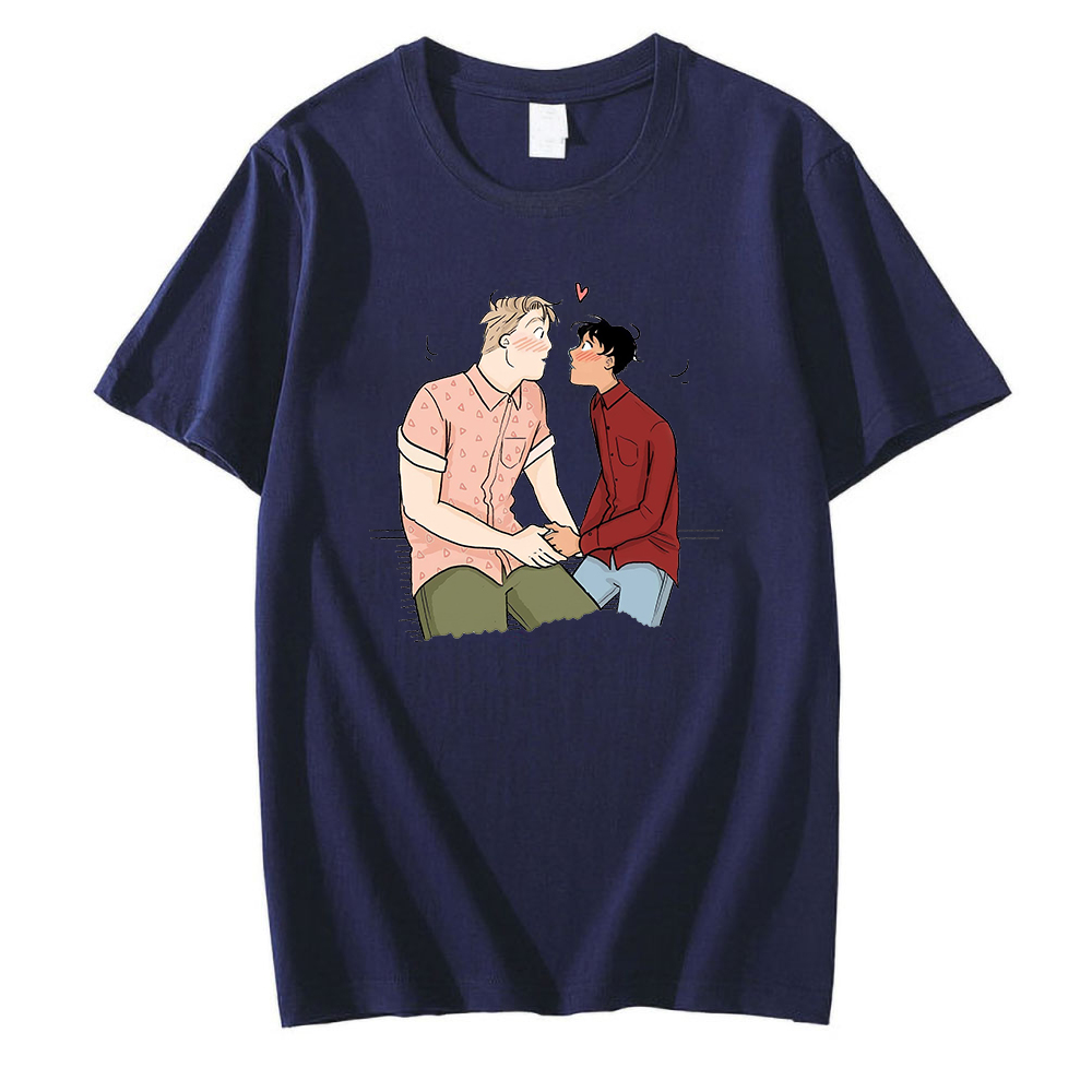 Heartstopper Graphic T Shirt Kawaii Nick And Charlie T Shirts Gay And Lesbian Graphic Women Men Clothing Funny Custom Streetwear