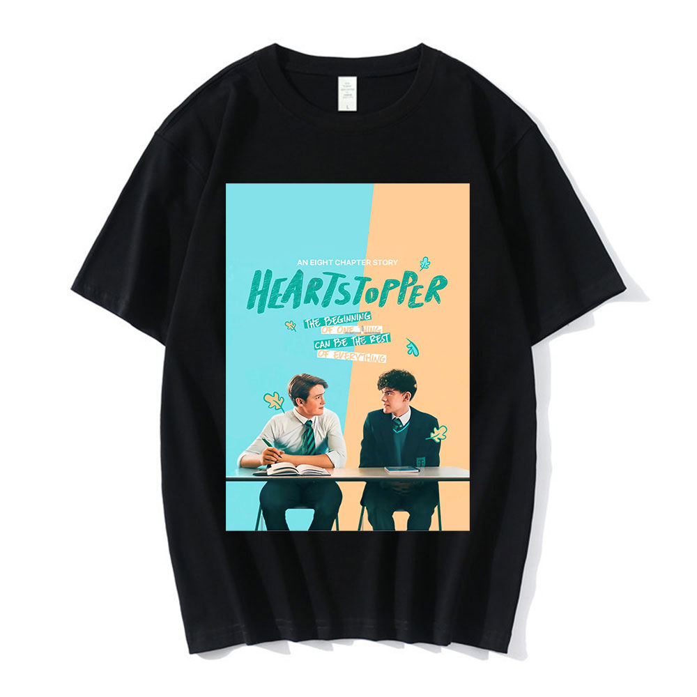 Heartstopper Graphics T Shirt Gay and Lesbian Nick and Charlie Romance TV Series Fans Tees Tops Summer Casual T shirts Oversized