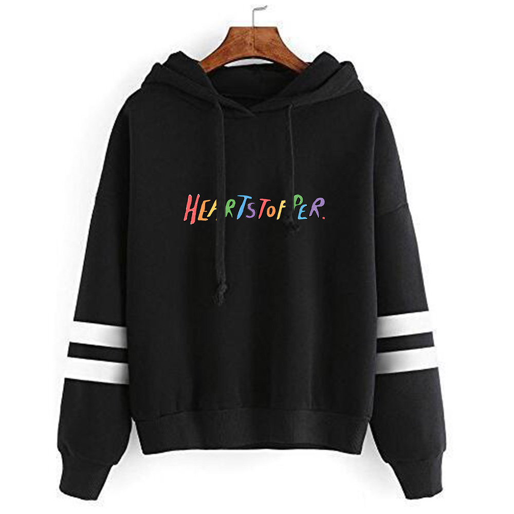 Heartstopper gray color Hoodie Sweatshirts rainbow logo Printed 2022 New Anime uk Television series Autumn Winter Pullovers