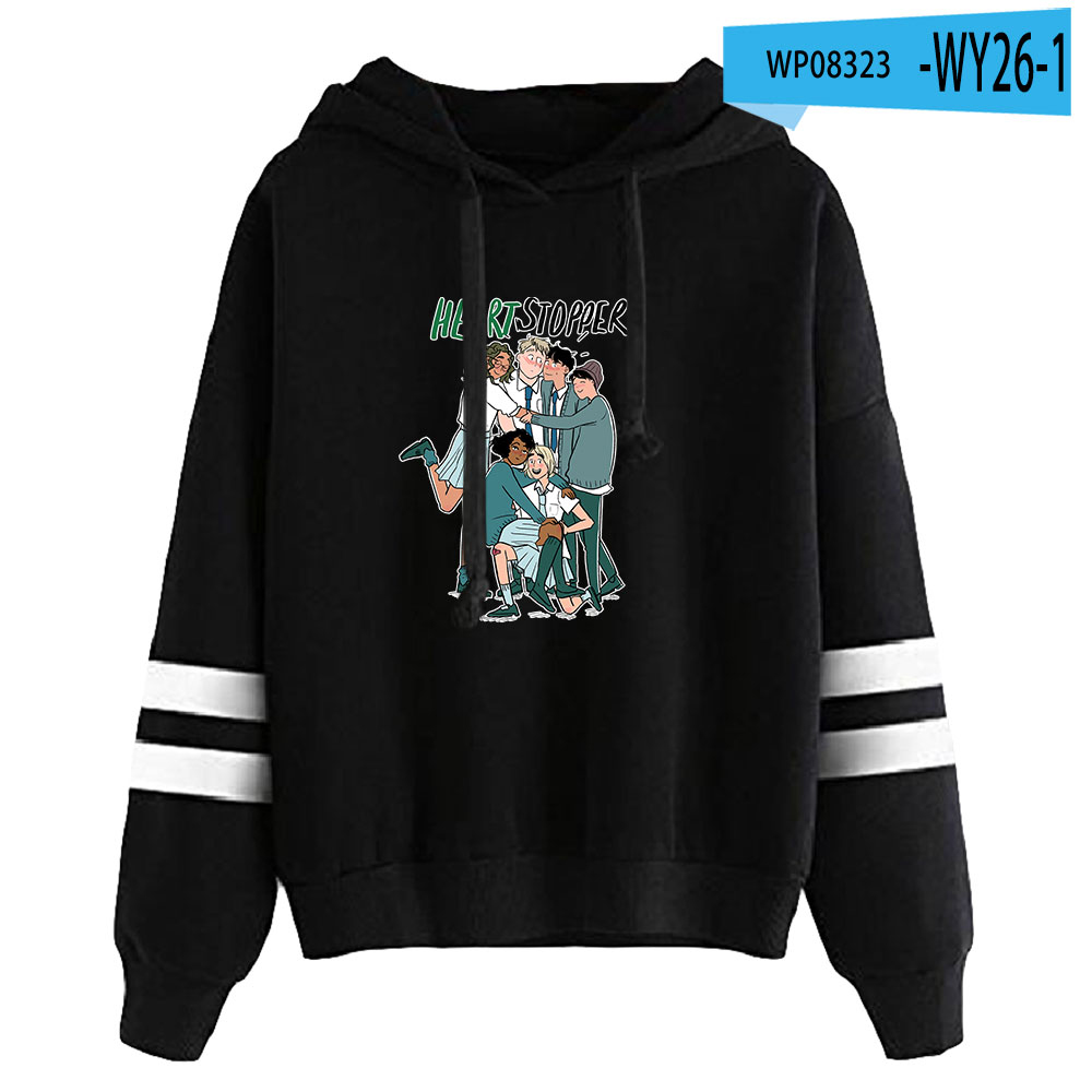 Heartstopper Hoodie Unisex Pocketless Parallel Bars Sleeve Woman Man Sweatshirts 2022 Casual Style Funny Clothes