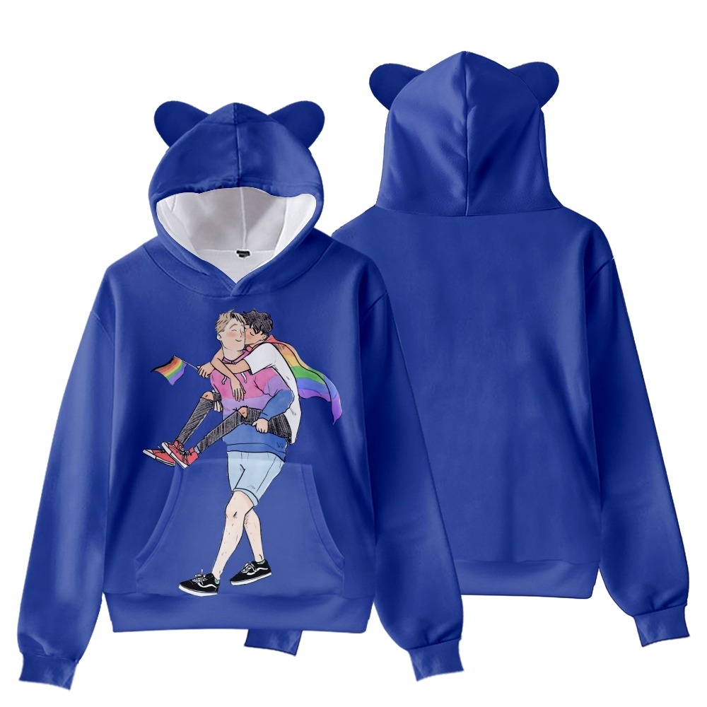 Heartstopper Hoodies Cat Ear cute Sweatshirt bl manga Streetwear cute girls casual Sexy Women 2022 New Fashion New  Pullovers