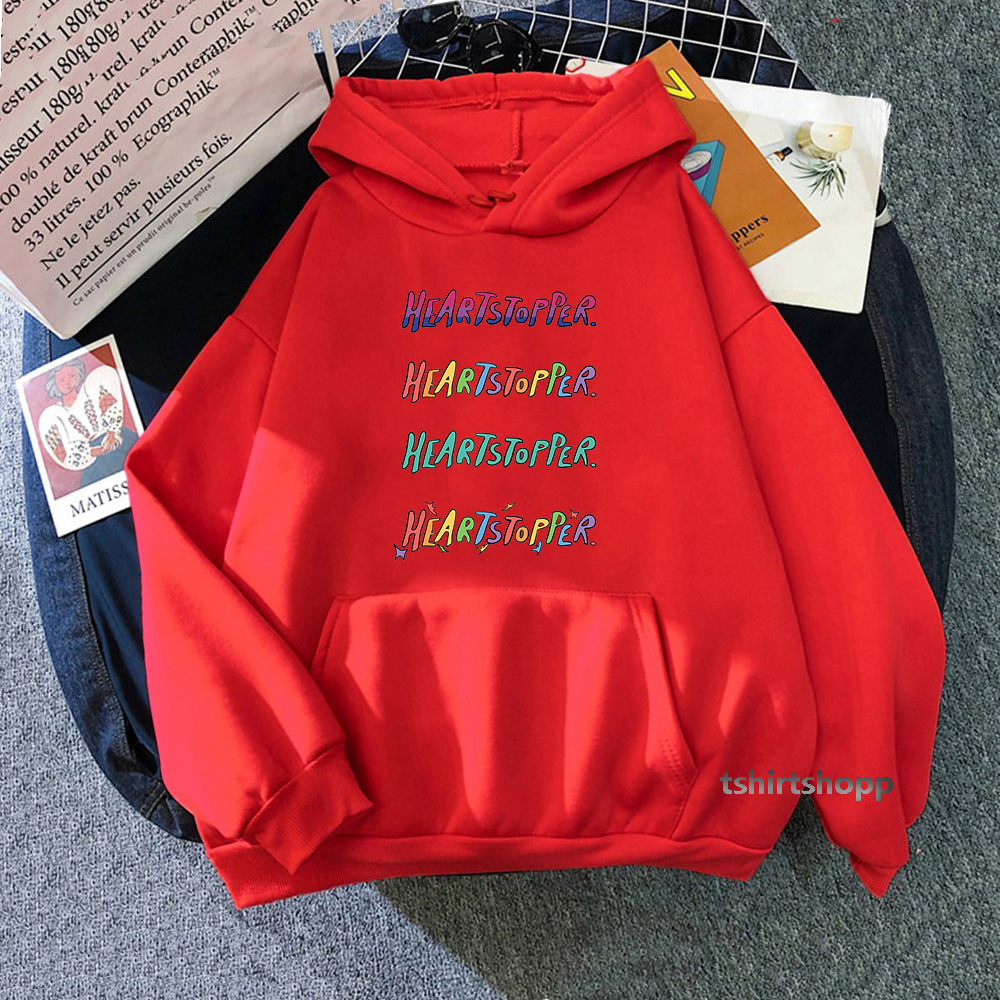 heartstopper logo with rainbow hoodie nick and charlie hoodies aesthetic clothes women springautumn sweatshirt kawaii sudaderas 1802