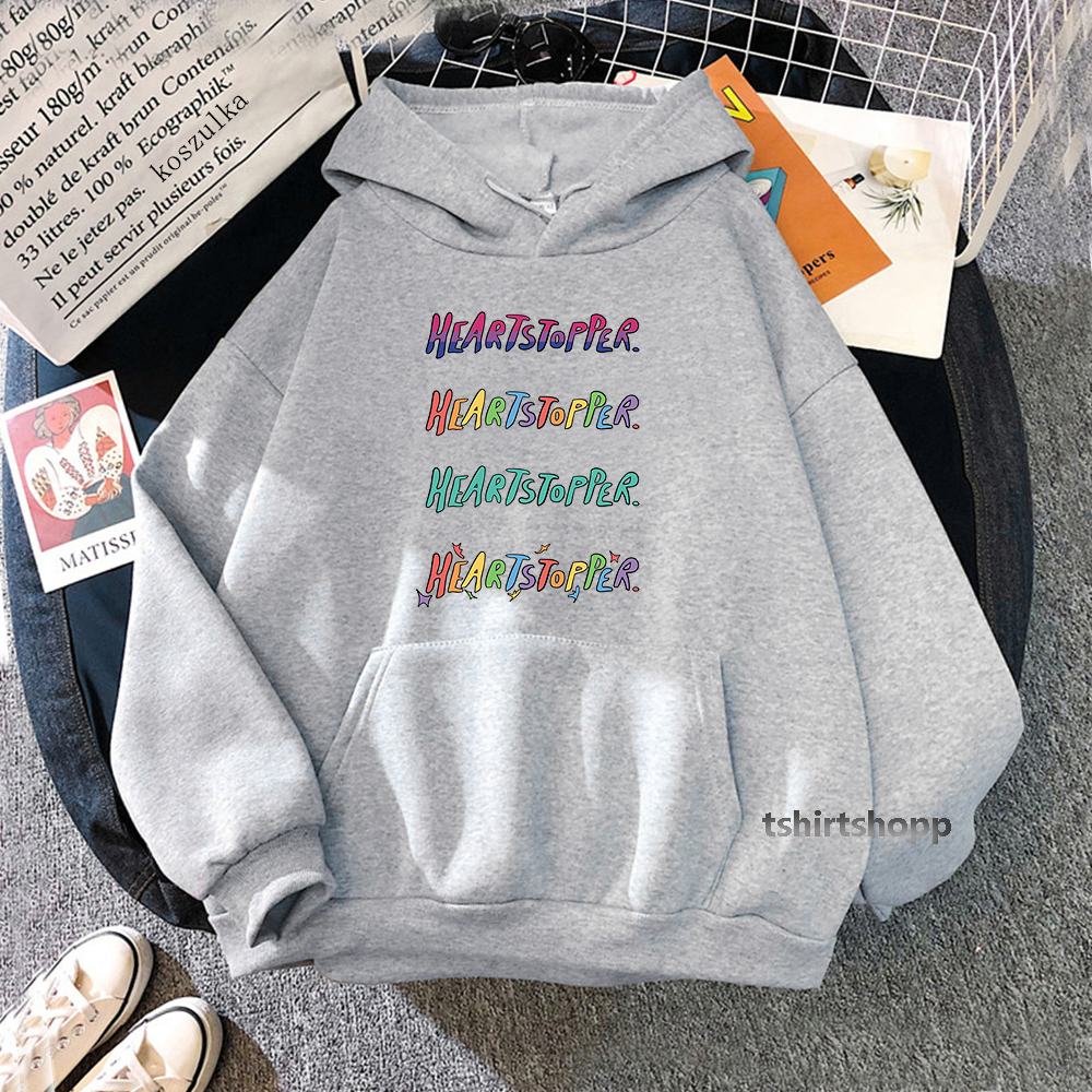 heartstopper logo with rainbow hoodie nick and charlie hoodies aesthetic clothes women springautumn sweatshirt kawaii sudaderas 4816