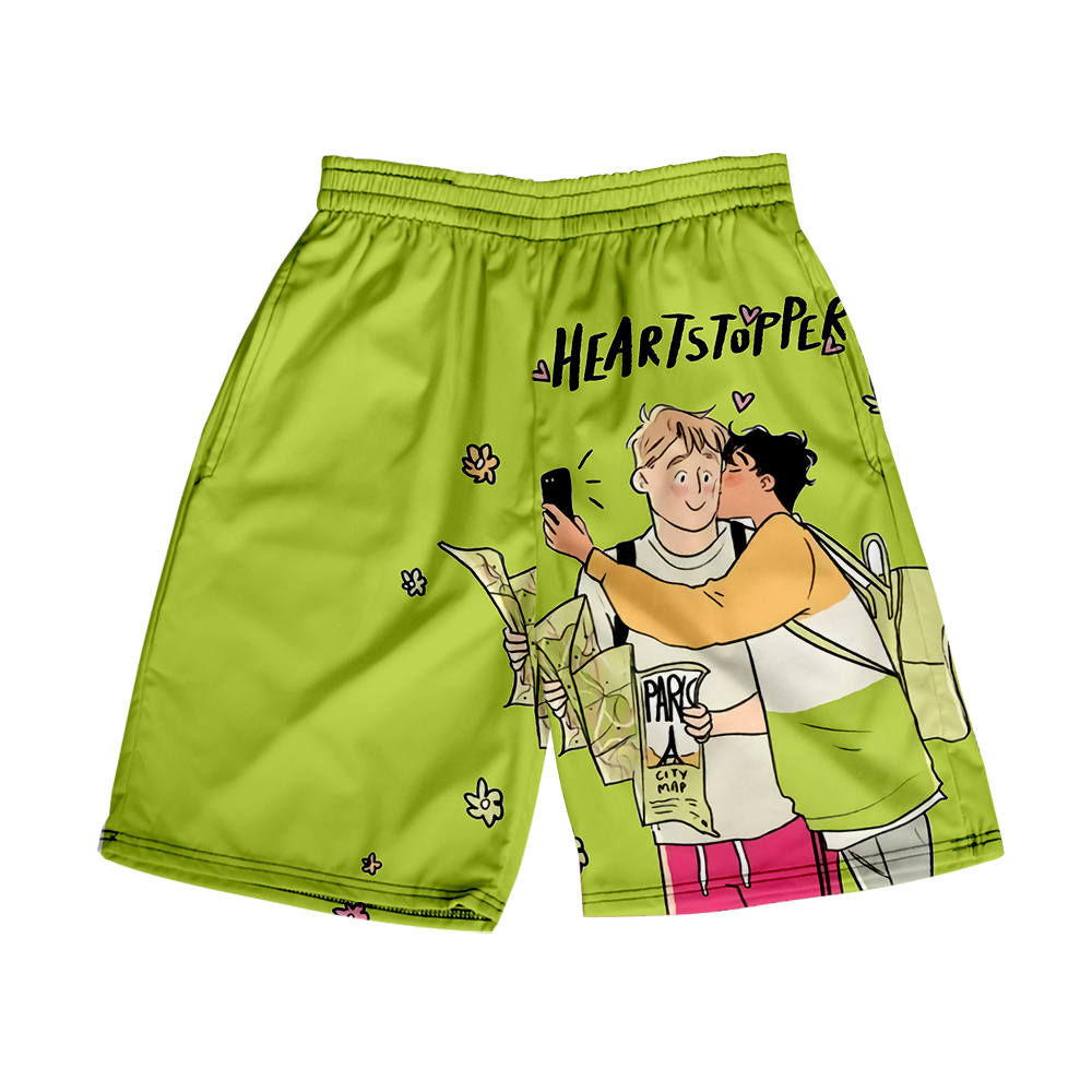 Heartstopper Manga Beach Shorts Short Sleeve Men Women Shorts Harajuku Streetwear 2022 Casual Style Short Pants