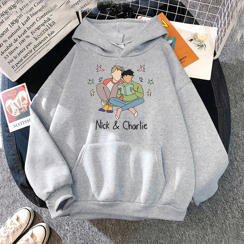 heartstopper manga hoodie menwomen harajuku kawaii charlie and nick hoodies women's anime graphic aesthetic pullover sweatshirt 6517
