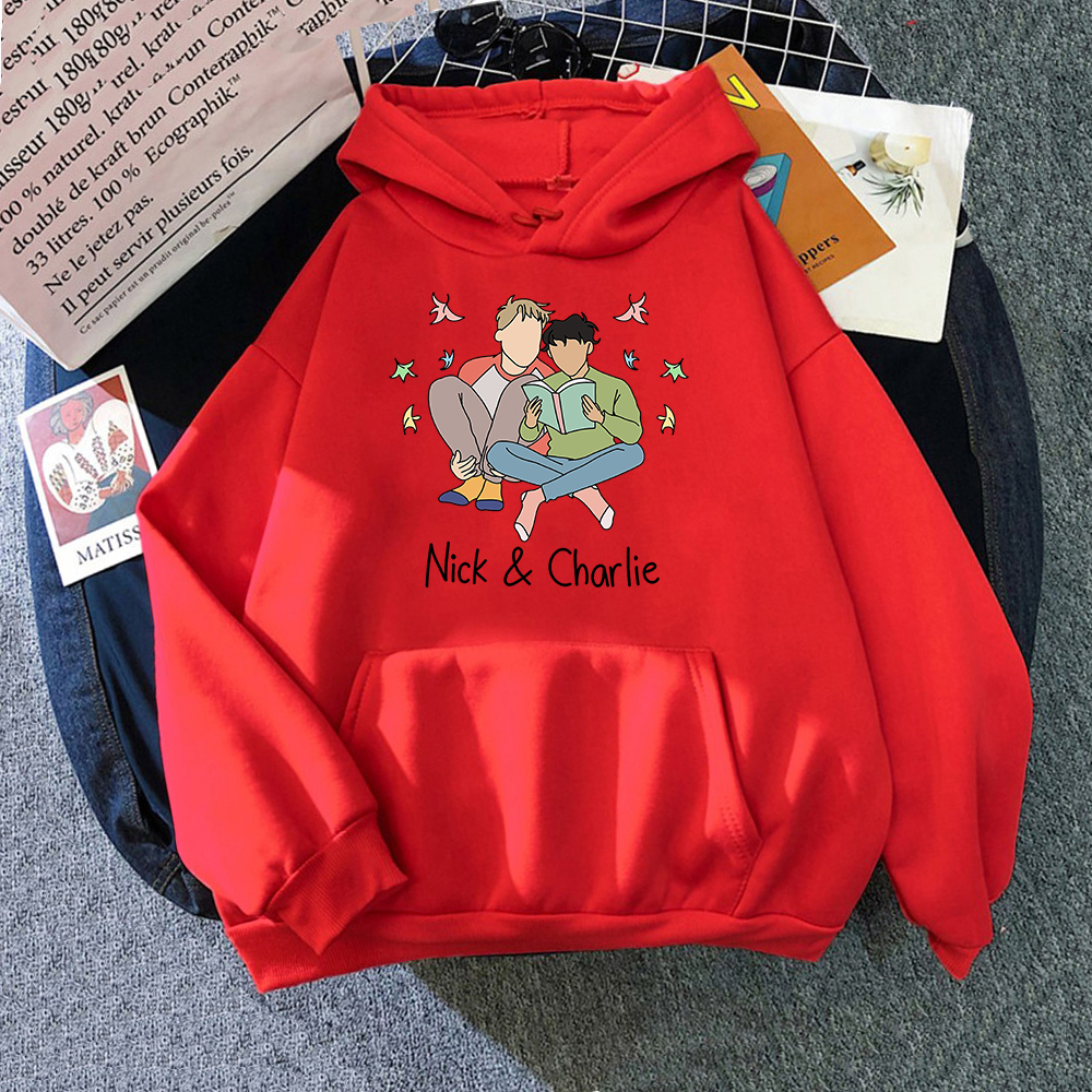 heartstopper manga hoodie menwomen harajuku kawaii charlie and nick hoodies women's anime graphic aesthetic pullover sweatshirt 6577