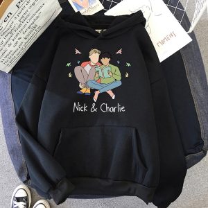 heartstopper manga hoodie menwomen harajuku kawaii charlie and nick hoodies women's anime graphic aesthetic pullover sweatshirt 6985