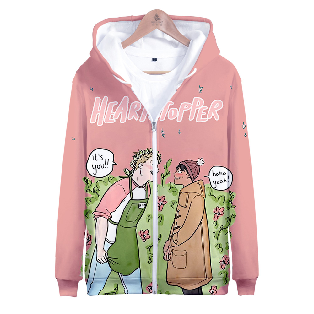 Heartstopper Manga Zipper Sweatshirt Women Men Hoodie Long Sleeve Harajuku Streetwear 2022 Casual Style 3D Clothes Plus Size