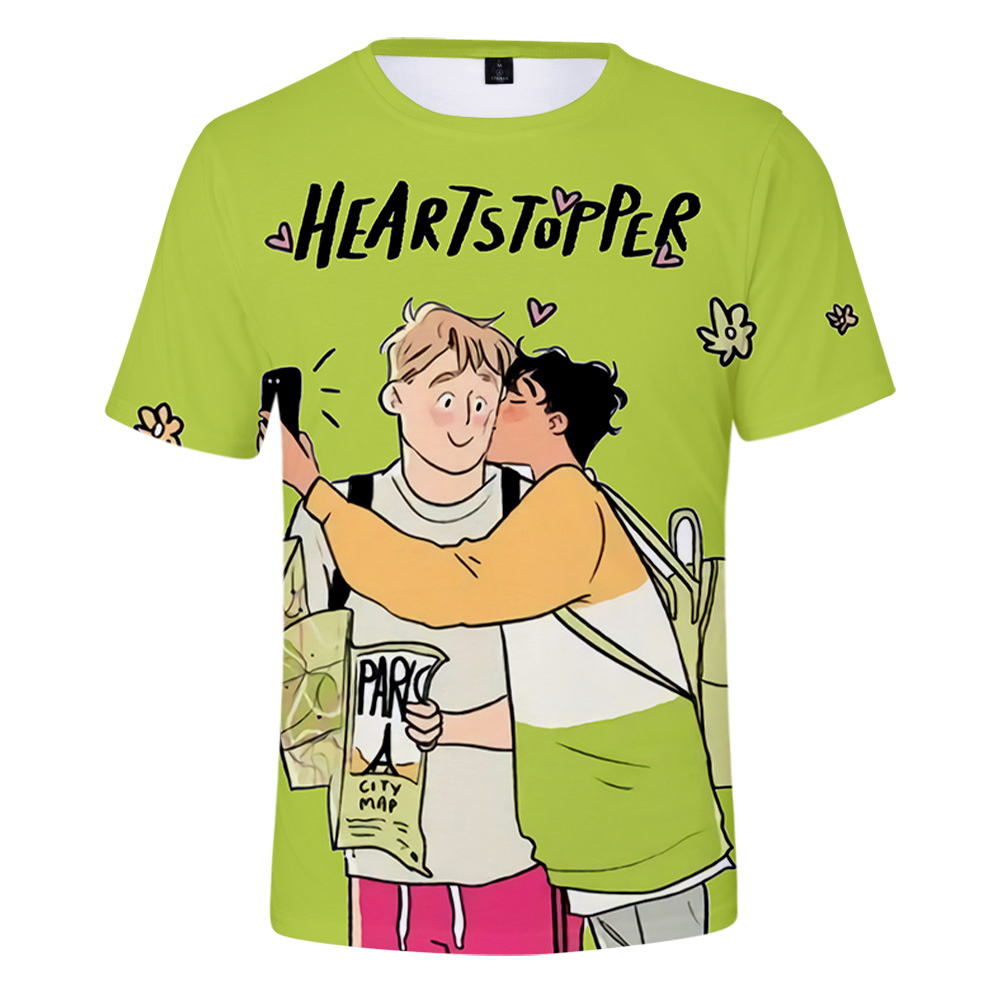 Heartstopper Merch Tee T shirt Spring Summer Men/Women Street Clothes shirt Streetwear Tshirt