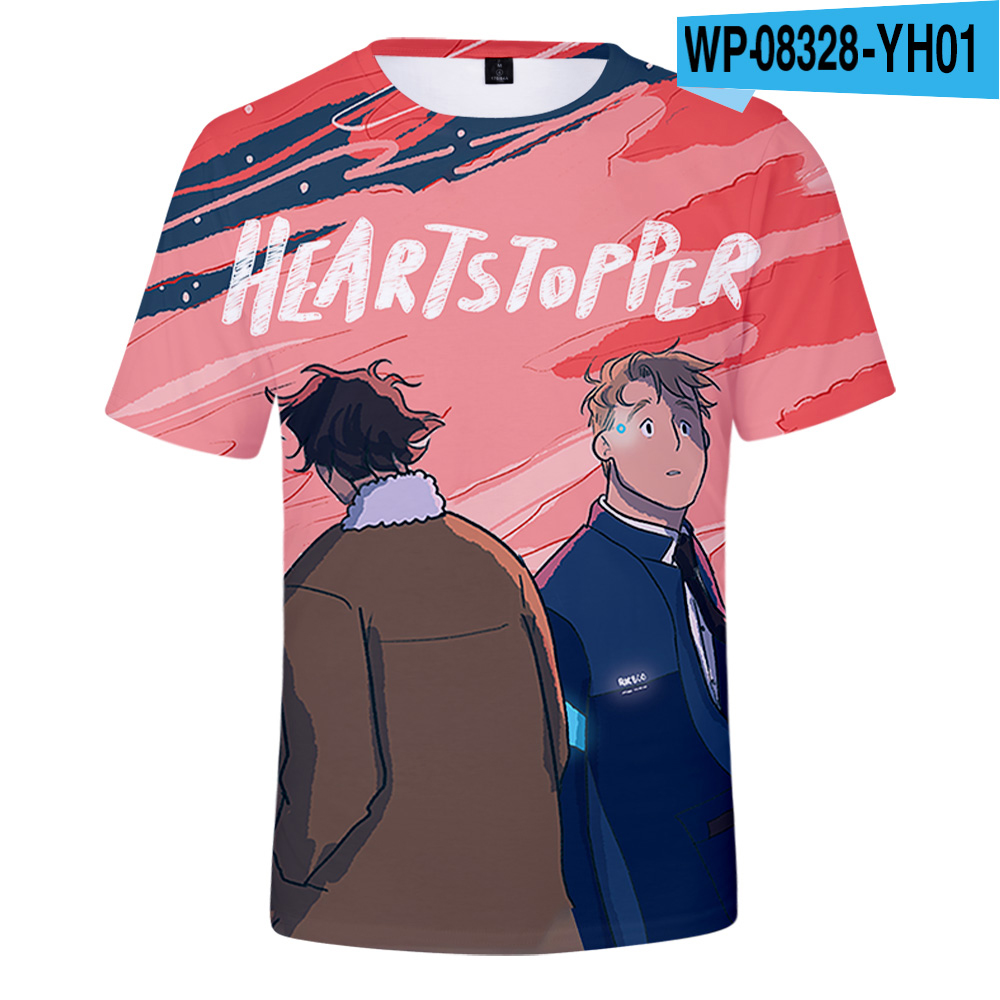 Heartstopper Merch Tee T shirt Spring Summer Men/Women Street Clothes shirt Streetwear Tshirt